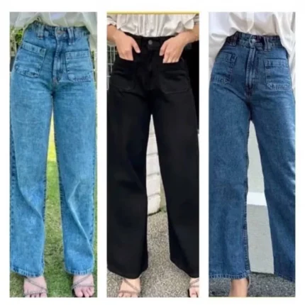JEANS PALAZZO ACID FRONT POCKET SELUAR PALAZZO UNTUK PEREMPUAN FASHION BARU READY STOCK